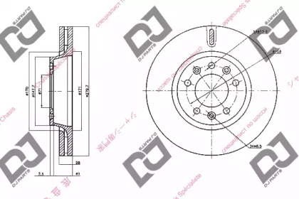 Тормозной диск DJ PARTS BD1526